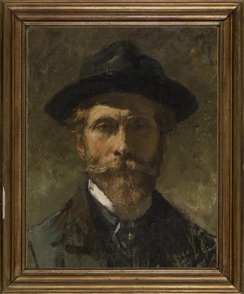Zelfportret, by Emile Verbrugge, oil, 1920