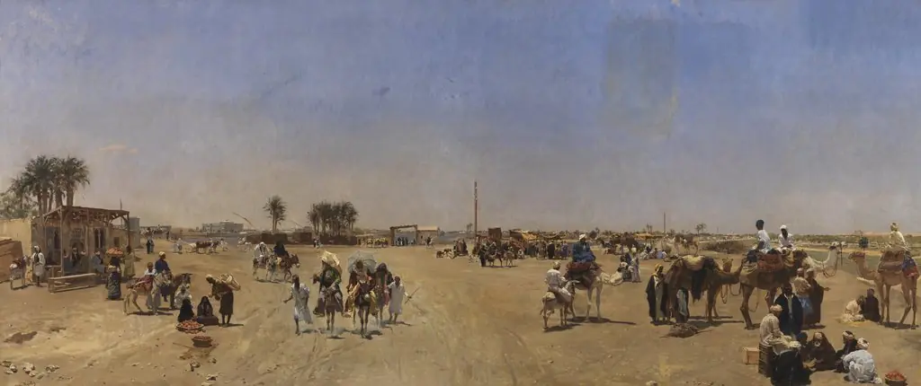 Cairo Seen from the Kasr-el-Nil Bridge, by Emile Wauters
