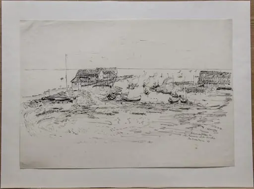Bărci cu pânze la cherhanaua de la Sarichioi, by Emilia Dumitrescu