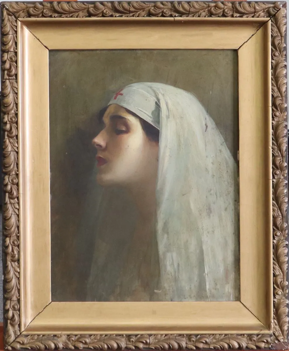 Soră de caritate 1917, by Emilian Lăzărescu