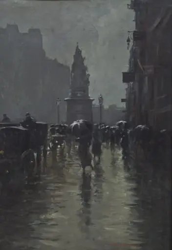 Stradă pe ploaie, by Emilian Lăzărescu
