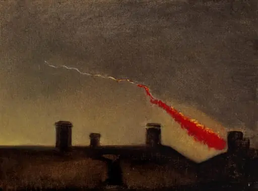 Meteori Helsingin taivaalla 29. 4. 1877, by Emilie Wallensköld