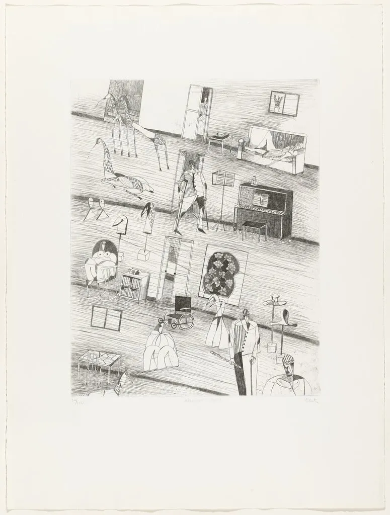 Untitled, by Emilio Ortiz, ink, 1972