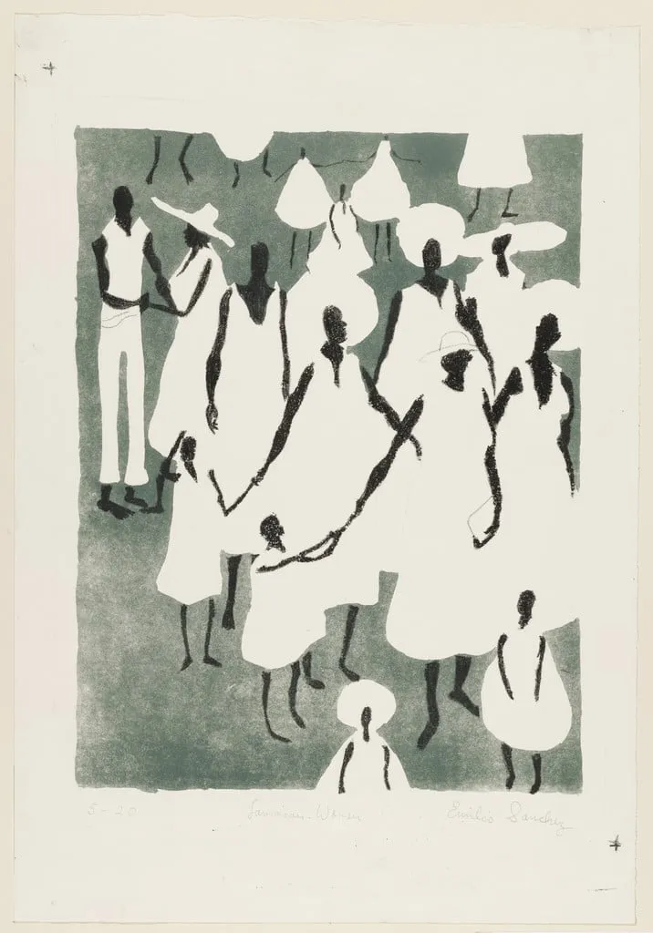 Untitled, by Emilio Sanchez, ink, 1956