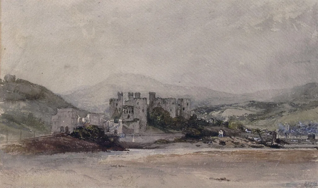 Conway Castle, by Emily A. Taggart, watercolor, 1852