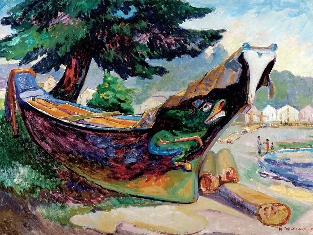 Indian War Canoe, by Emily Carr, oil, 1912
