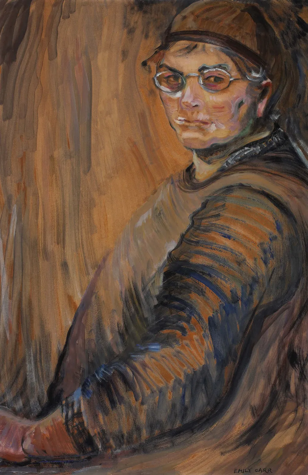Self-portrait, by Emily Carr, oil, 1939