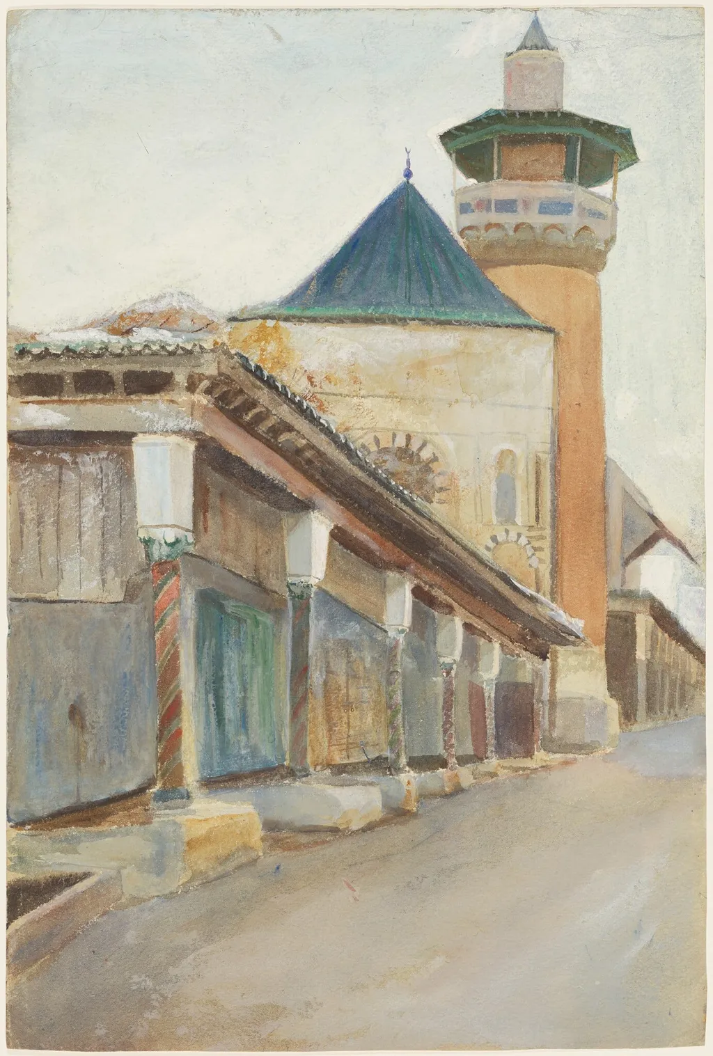 A Street, Tunis, by Emily Sargent, watercolor, 1894