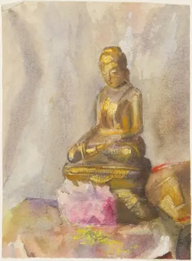 Statuette of a Buddha, by Emily Sargent