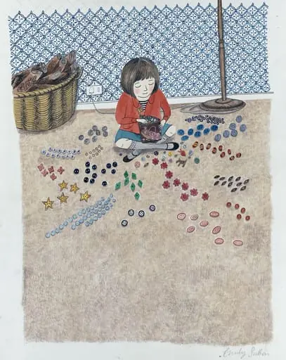 Clara sewing, by Emily Sutton