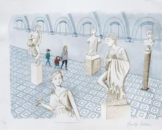 In the Sculpture Gallery, by Emily Sutton