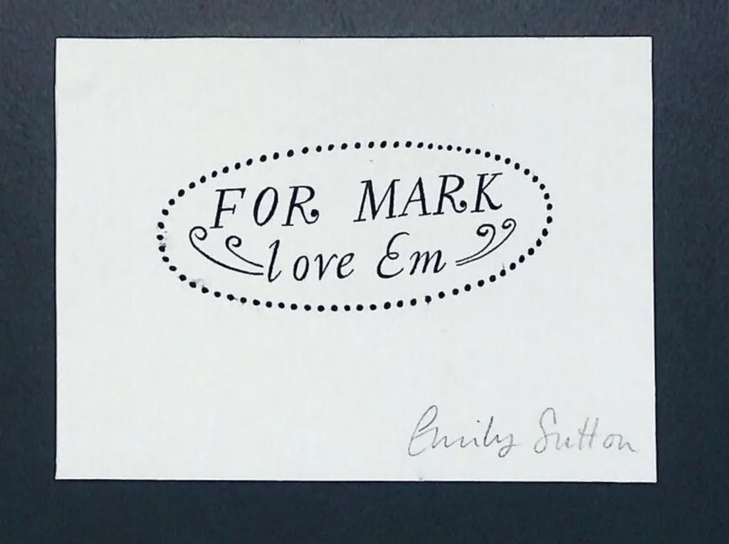 Label Card 'For Mark Love Em.', by Emily Sutton, 2011