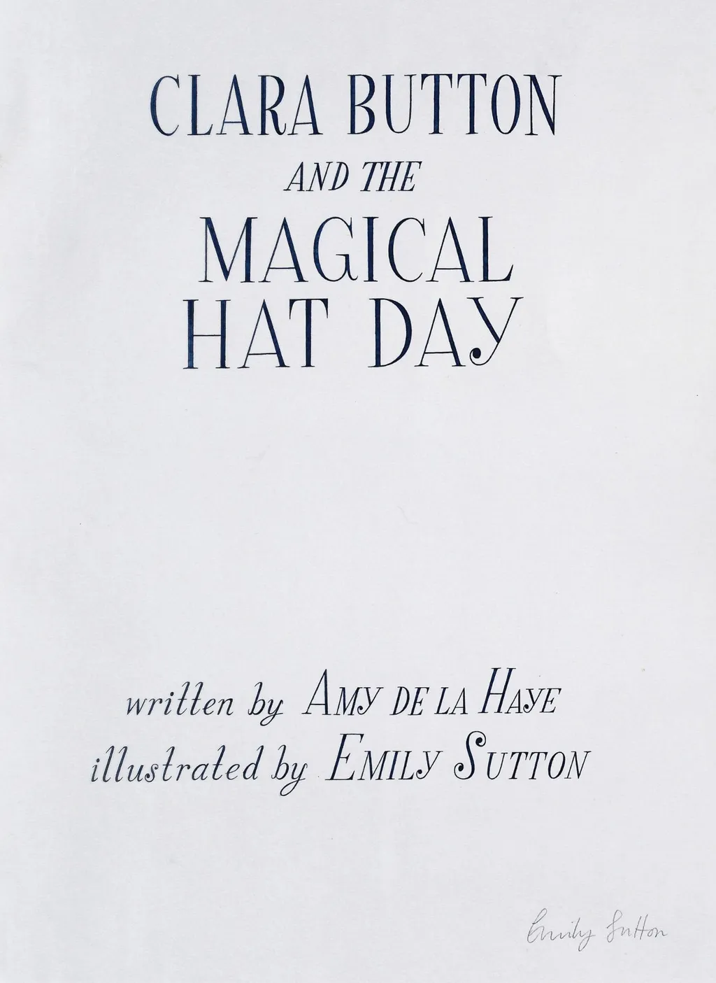 Title Page, by Emily Sutton, 2011