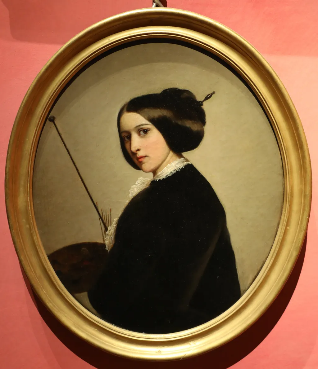 Self-portrait, by Emma Gaggiotti Richards, oil, 1860