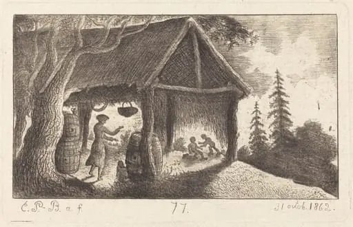 The Shed with Children Fighting, by Emmanuel Phélippes-Beaulieu