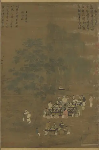 Literary Gathering, by Emperor Huizong