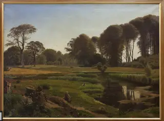 En sommerdag. Motiv fra Horneland ved Fåborg