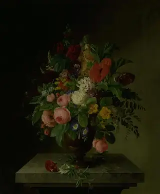 En vase med blomster, by Hanne Hellesen