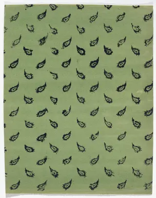 Endpaper with Feather Design