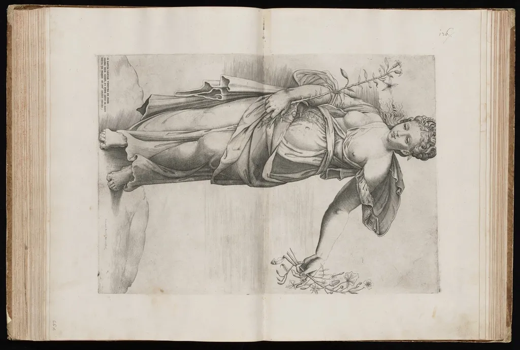 Flora, by Enea Vico, ink, 1544