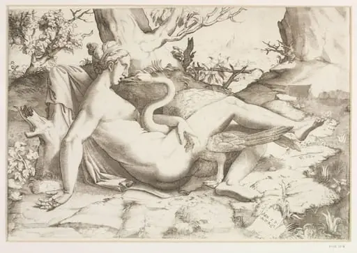 Leda and the Swan, by Enea Vico
