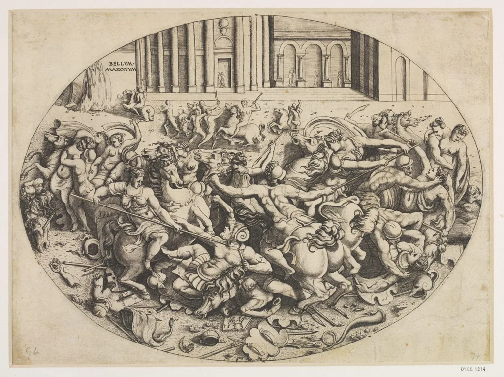 The Battle of the Lapithæ and Centaurs, by Enea Vico, 1543