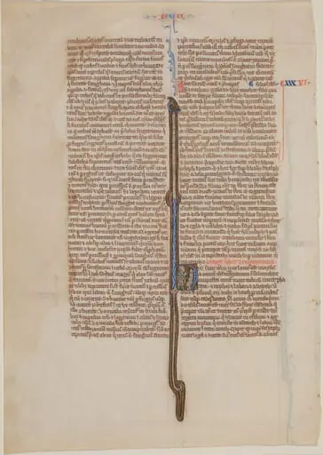 Manuscript Leaf from a Bible (Deuteronomy), by English 13th Century