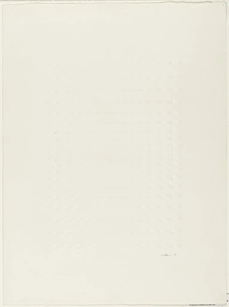 Untitled, by Enrico Castellani, ink, 1967