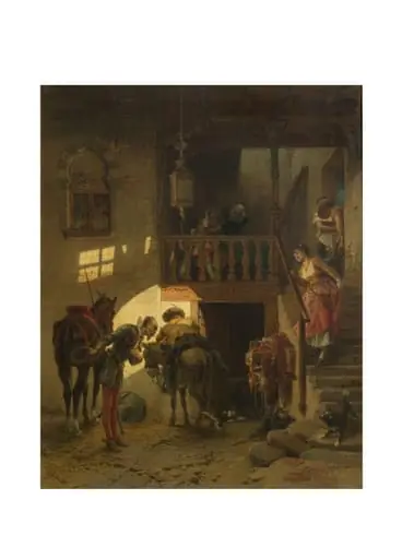 Don Quixote at the Inn, by Enrico Gamba