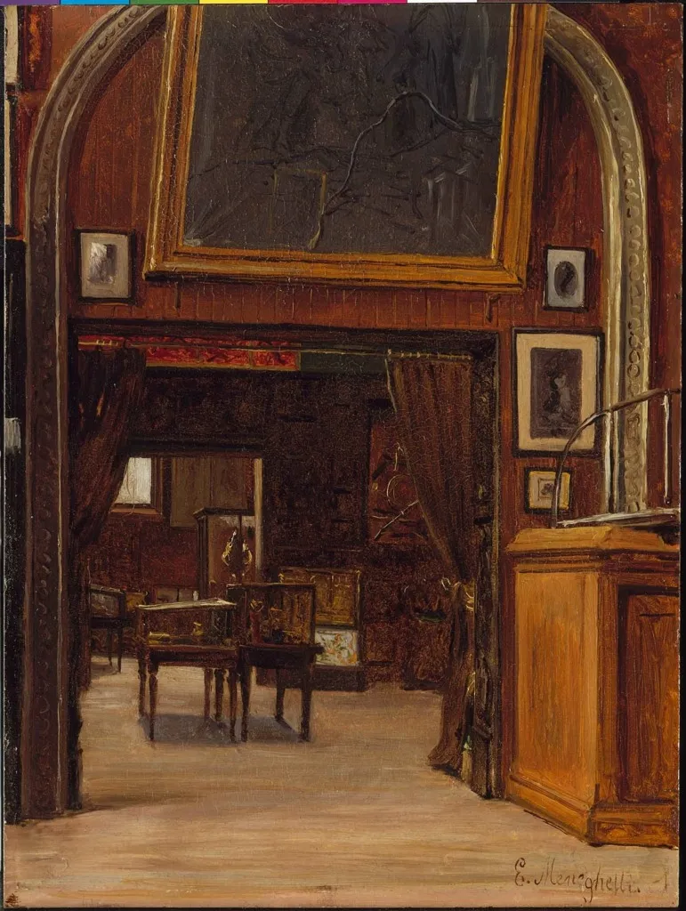 A Gallery in the Old Museum, by Enrico Meneghelli, unspecified, 1890