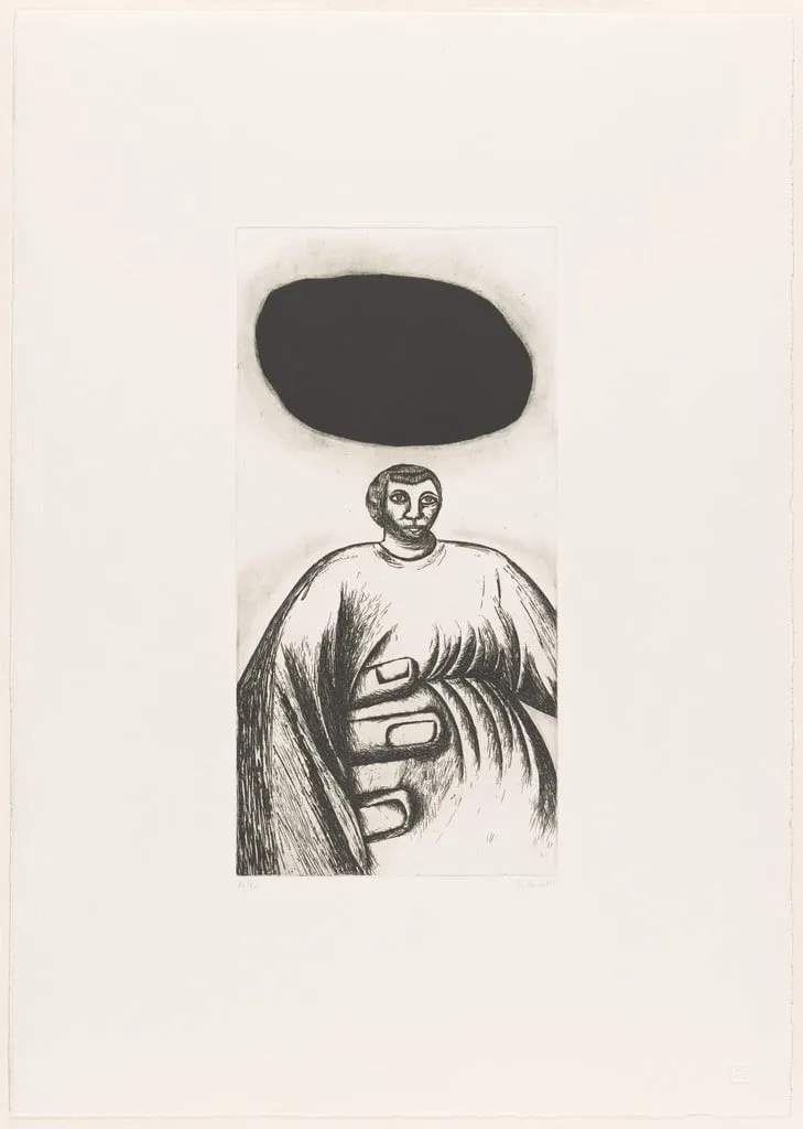Untitled, by Enzo Cucchi, ink, 1982