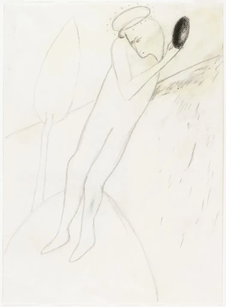 Untitled, by Enzo Cucchi, charcoal, 1980
