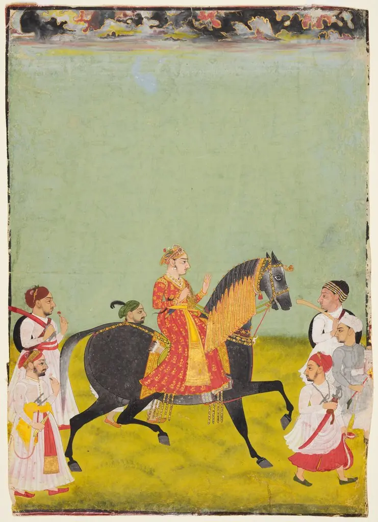 Equestrian Portrait of Maharana Raj Singh II of Mewar (r. 1755–62), 1760