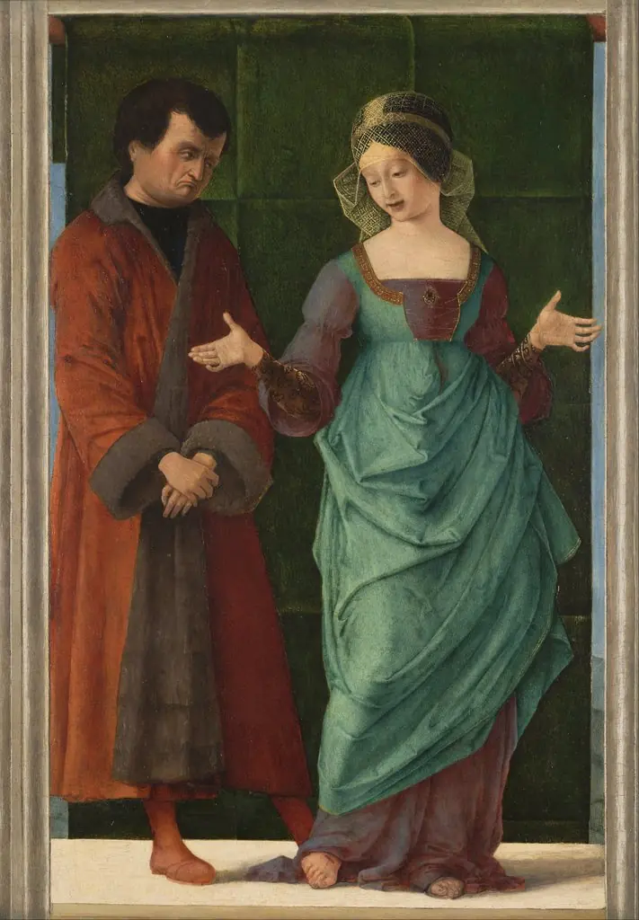 Portia and Brutus, by Ercole de' Roberti