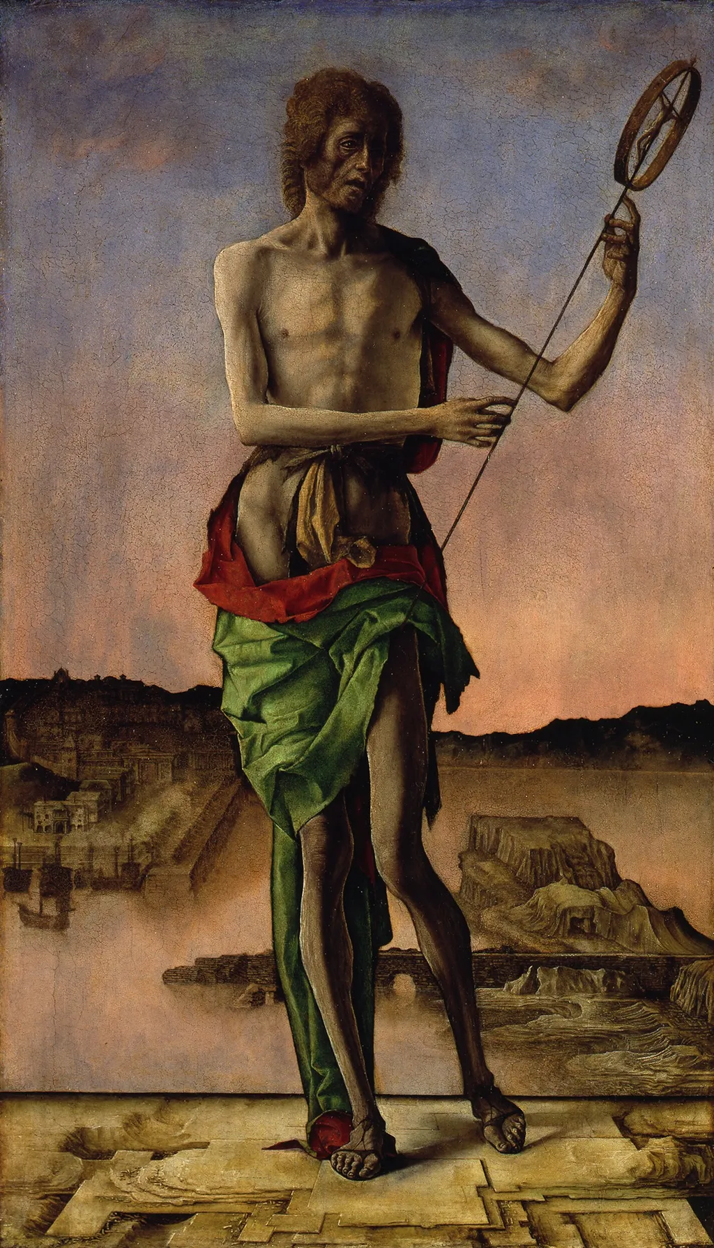 Saint John the Baptist, by Ercole de' Roberti, oil, 1492