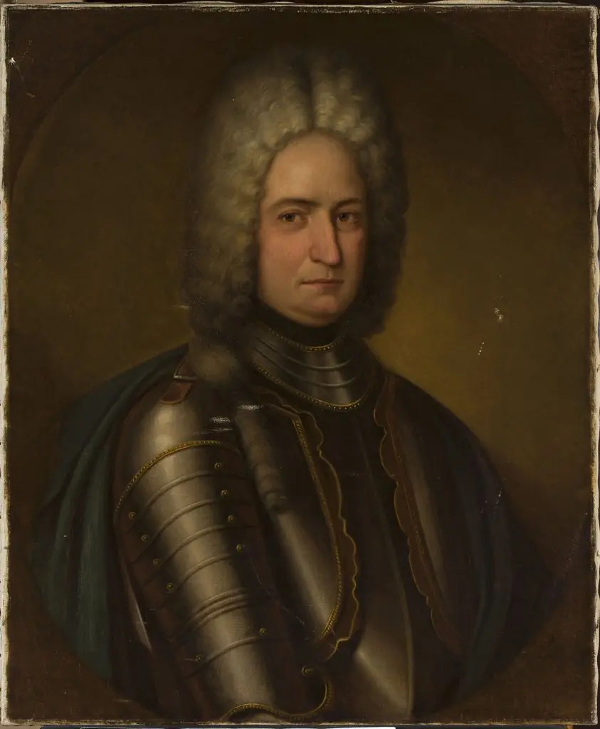 Portrait of a man in armour, by Erhard Ludewig Winterstein
