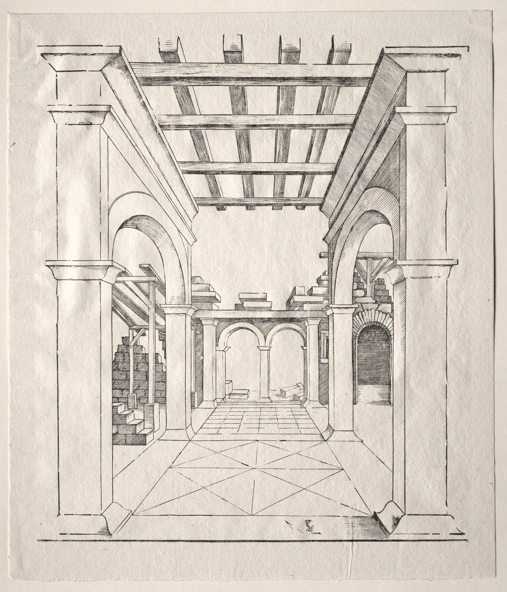 A Portico, by Erhard Schön, 1526