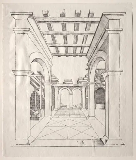 A Portico, by Erhard Schön