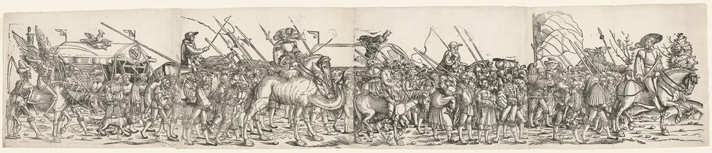 Army Train and Death, by Erhard Schön, ink, 1532