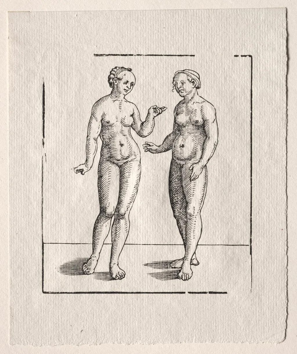 Two Nudes, by Erhard Schön, 1526