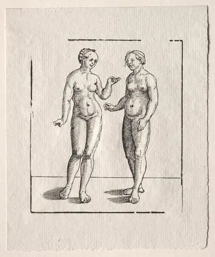 Two Nudes, by Erhard Schön