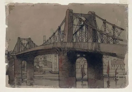Old Lambeth Bridge, by Eric Gill