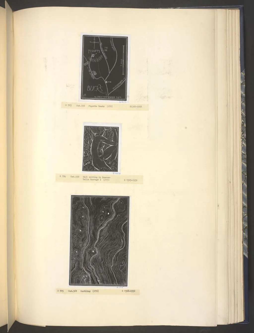 Piggotts Roads, by Eric Gill, ink, 1928