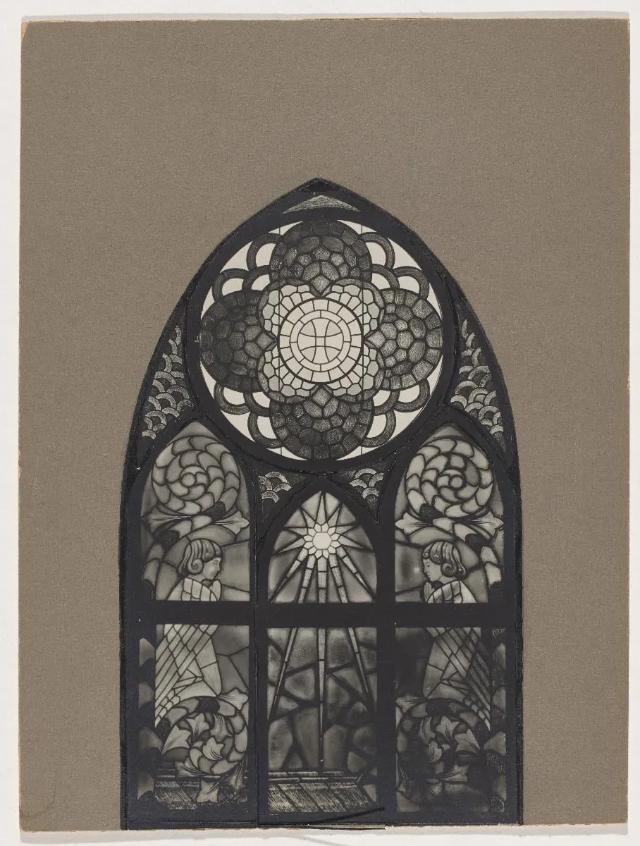 lasimaalaus, Forssan kirkon kuori-ikkuna, Jeesuksen syntymä, by Eric O. W. Ehrström