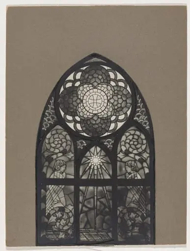 lasimaalaus, Forssan kirkon kuori-ikkuna, Jeesuksen syntymä, by Eric O. W. Ehrström