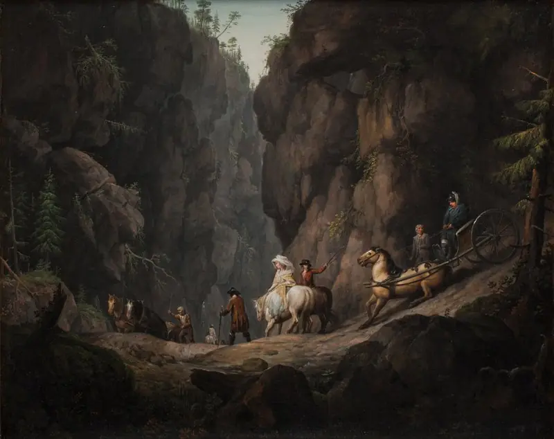 The Passage through Krokkleven near Ringerike in Norway, by Eric Paulsen