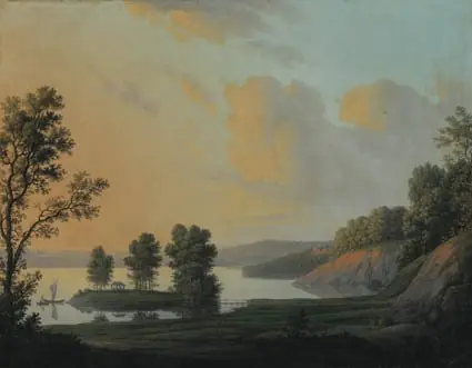 View of the Manor of Dronninggaard across Lake Fure, North Zealand., by Eric Paulsen