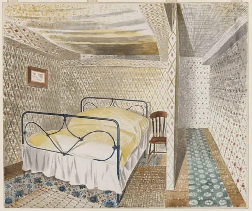 Farmhouse Bedroom, by Eric Ravilious