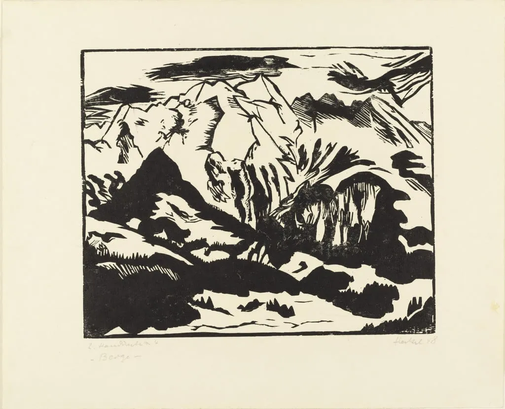 Untitled, by Erich Heckel, ink, 1948