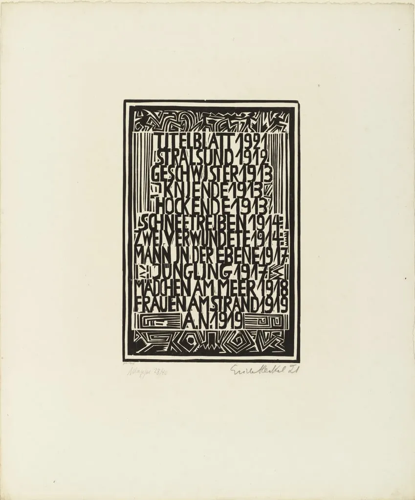 Untitled, by Erich Heckel, ink, 1921